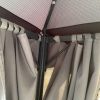 10x10 Ft Outdoor Patio Garden Gazebo Canopy, Outdoor Shading, Gazebo Tent With Curtains
