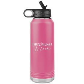 32oz Water Bottle Insulated, Phenomenal Mom Print (Color: Pink)